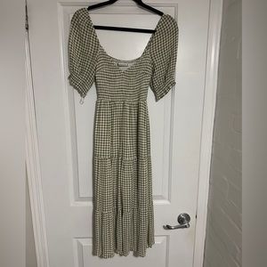 Abercrombie gingham midi dress